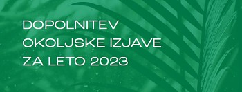 Dopolnitev okoljske izjave za leto 2023